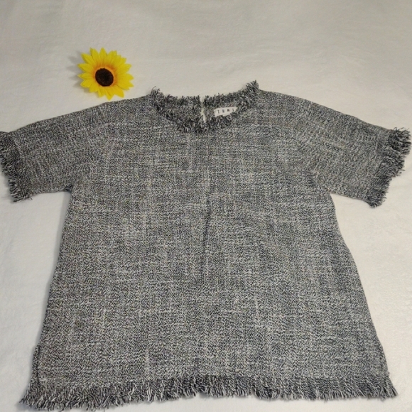 THML Women's Gray Fringed Shirt - Picture 1 of 10